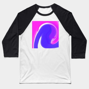 Pink purple fluid paint art design Baseball T-Shirt